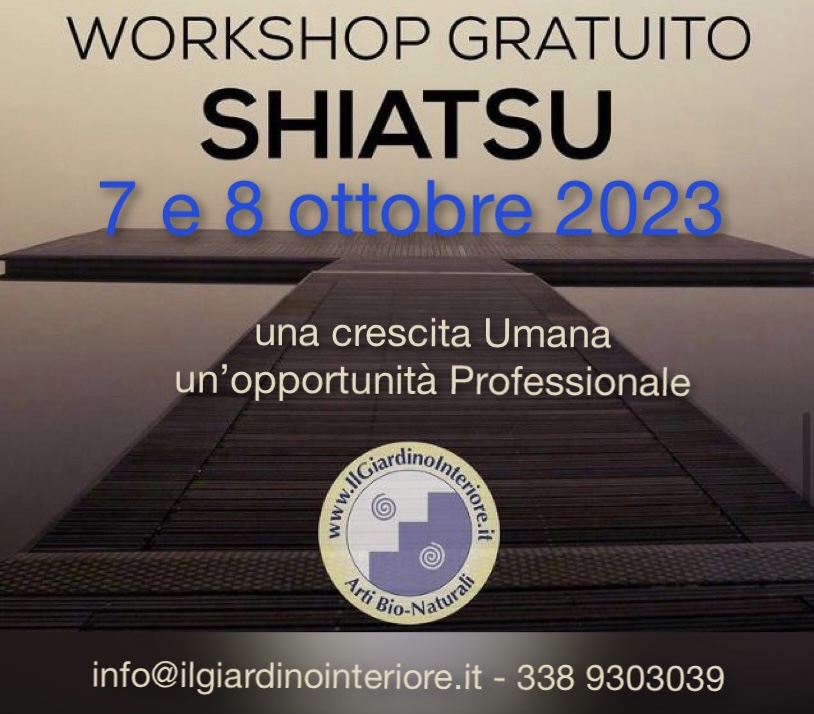 Workshop gratuito shiatsu 7-8 ottobre